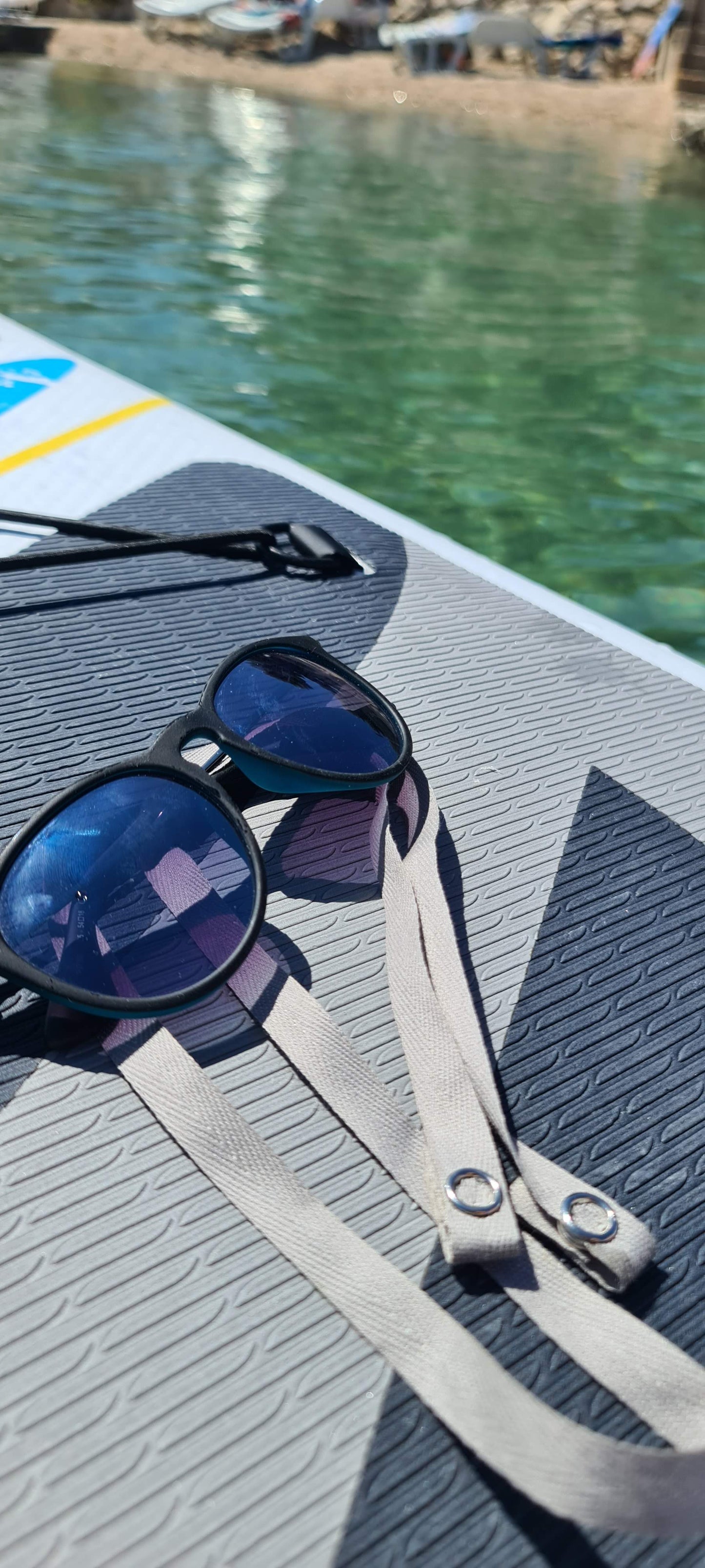 Gray sunglasses strap