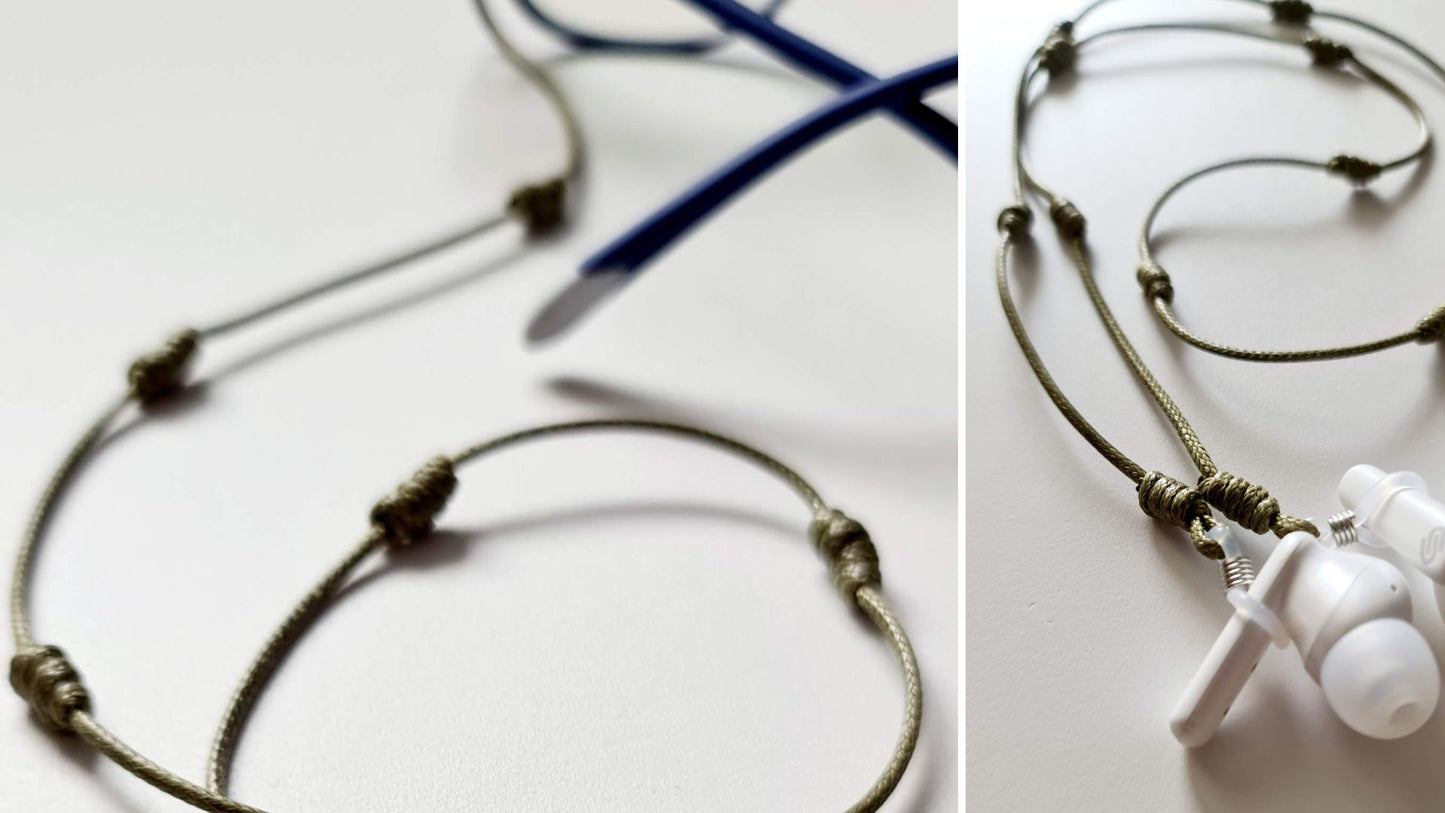Moss green  2-in-1 Eyewear & Earbuds cord