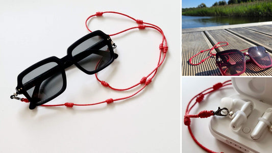Red 2-in-1 Eyewear & Earbuds cord