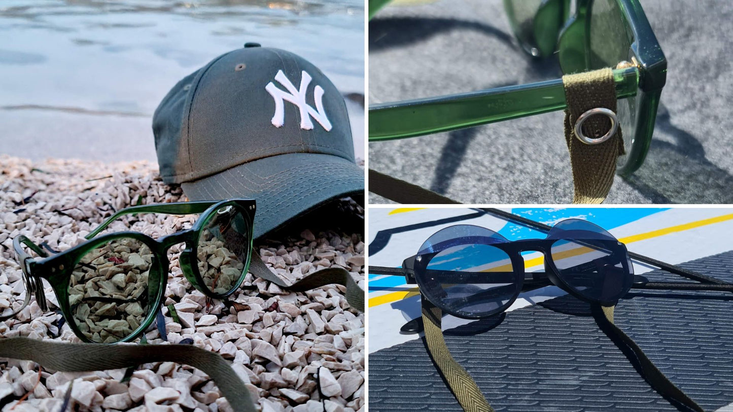 Green sunglasses strap