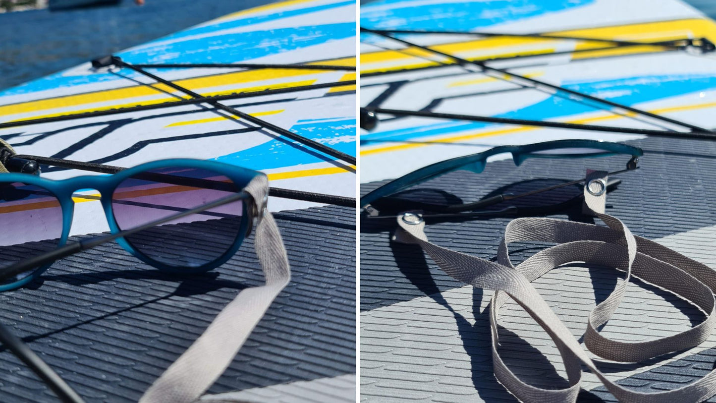 Gray sunglasses strap